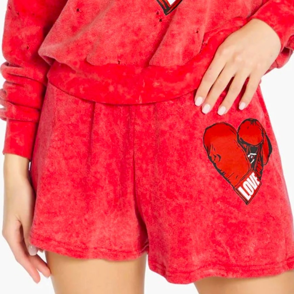 NEW LAUREN MOSHI TRUDY X RED BOXING GLOVE SHORTS